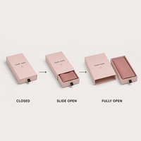 Boîte cadeau à tiroir en gros-grain rose poudré, impression personnalisée, rigide, coulissante, robuste, recyclable, qualité supérieure, vente en gros, directement de l'usine