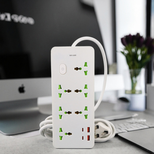Nuevos enchufes de tira de alimentación con puertos USB Extensión eléctrica Multi Socket 13A Enchufe nominal con enchufe - Product Image 3