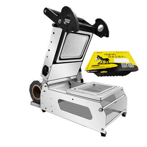 Scelleuse de barquettes alimentaires et de viande, chauffée électriquement, manuelle, pour l'emballage de 2 boîtes - Product Image 1