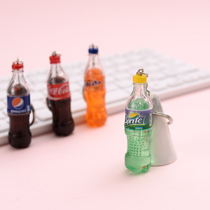 Bán buôn khuyến mại Quà Tặng Túi Chìa Khóa quyến rũ 3D Mini mô phỏng đồ uống có thể nước giải khát chai Keychain phụ kiện - Product Image 4