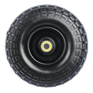 Cheng Jin Vehicles 4.10/3.50-4 PU Foam Caster Wheel Solid High Load Bearing Black 90kg Capacity - Product Image 2