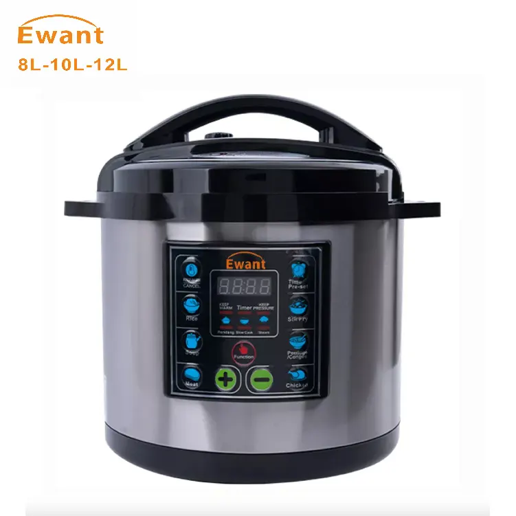 Ewant 8L 10L 12L Prestige Commercial ไฟฟ้าหม้อหุงข้าวสแตนเลสสตีล Non-Stick Multi-Functional Cooker