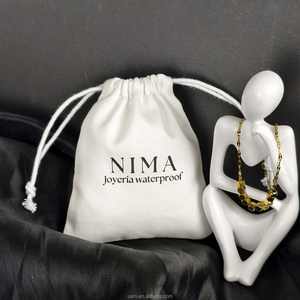 Prix d'usine, logo personnalisé, pochette en coton réutilisable et recyclable, impression sérigraphique, emballage promotionnel, cadeau, bijoux, USM - Product Image 1