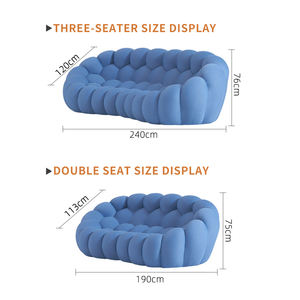 Ensemble de canapés en mousse de style bulle modulaire incurvé sur mesure, <span class=keywords><strong>fauteuil</strong></span>, canapés paresseux compressés pour bureau, salon, studio - Product Image 6