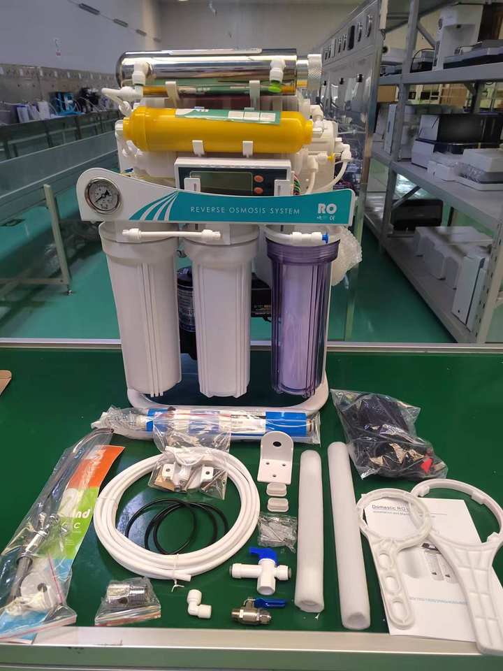 8 Stages 100GPD+UV+TDS Display Reverse Osmosis Water Filter System for ...
