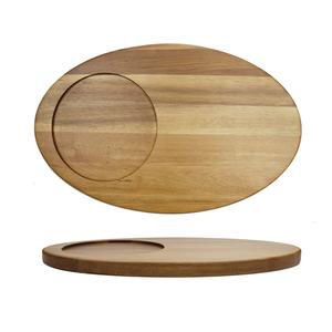 Support <span class=keywords><strong>ancien</strong></span> mode assiette a gateau en bois couvercle en verre dôme en verre avec plaque d'acacia - Product Image 4