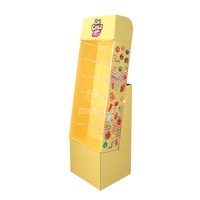 Présentoir en carton de plancher Candy Power Wing personnalisé avec crochet à chevilles pliable POP étagère de présentation POS en papier ondulé pour magasin de détail