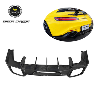 Diffuseur en fibre de carbone de style Renn, séparateur de pare-chocs arrière, kit carrosserie pour Mercedes Benz <span class=keywords><strong>AMG</strong></span> <span class=keywords><strong>GT</strong></span> GTS C190 <span class=keywords><strong>2018</strong></span> et plus - Product Image 1