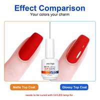 Nouveau Design Premium 15ml Top Coat et Base Coat Vernis à Ongles UV Mat Diamant Super Brillant Gel Top Coat Sans Résidu