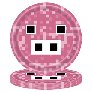 Set Decorativo per Festa di Compleanno a Tema My World Square, Vassoi di Carta Usa e Getta per Bambini, Guerra dei Pixel, 7 Pollici, 10 Pezzi - Product Image 1
