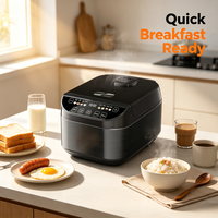 Cuisinière à riz intelligente One-Touch, 6 tasses de riz cru, avec écran couleur, cuiseur vapeur, cuisson rapide du riz, minuterie, fonction maintien au chaud automatique