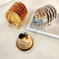 6 pièces Mini assiettes à gâteau, petites coupelles à cupcakes, sous-verres de bar, fournitures de cuisine, décoration douce, accessoires de mariage, style végétal européen