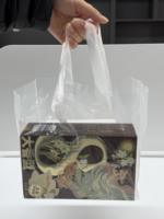 Sacs fourre-tout en plastique souple LDPE transparents, avec logo personnalisé imprimé, pour la vente au détail, l'emballage de cadeaux, les sacs de transport