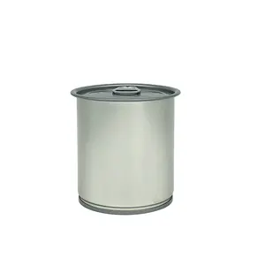 Boîte de conserve ronde vide en métal de qualité alimentaire avec couvercle facile à ouvrir