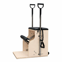 Chaise Wunda Maple Pilates, chaise de stabilité multifonctionnelle avec ressorts réglables pour l'entraînement complet du corps en studio de Pilates