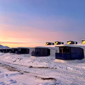 2025หรูหรา prefab Space โรงแรมรีสอร์ทเชิงพาณิชย์โรงแรมรีสอร์ท Airship Pod 2ห้องนอน2ห้องน้ำโครงสร้างไม้ห้องครัว - Product Image 2