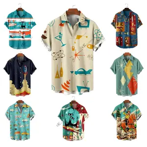 2024 מותאם אישית אלוהה Resort אופנה חולצות גברים מעצב בגדי גברים חולצות קיץ גברים חולצות הוואי כפתור