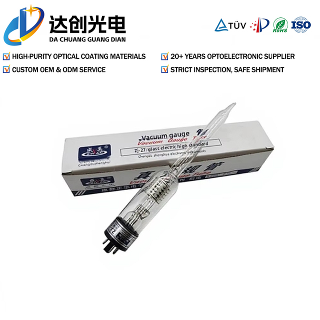 2 Pieces Free Shipping Chengdu Zhenghua Glass Genuine Brand ZJ-27 Vacuum Gauge & Ionization Tubes New Packaging Vacuum Pump