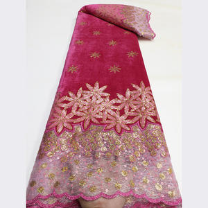 <span class=keywords><strong>NiAi</strong></span> nigérian broderie dentelle africaine luxe paillettes velours Tulle dentelle Net dentelle pour robe de mariée - Product Image 5