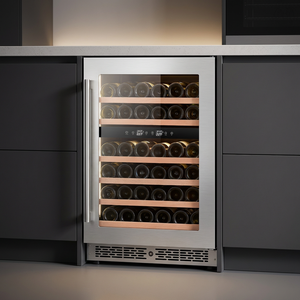 NE-403D-12 Dual Temperature Zones 34 Bottle <b>Compressor</b> Touch Control Frost Free Wine Cooler Refrigerator - Product Image 1