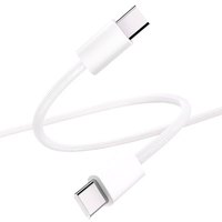 Kabel Data Pengisian Cepat Tembaga Murni dengan Selubung TPE Tipe-C ke Tipe-C untuk Kamera IOS, Komputer & Ponsel Android