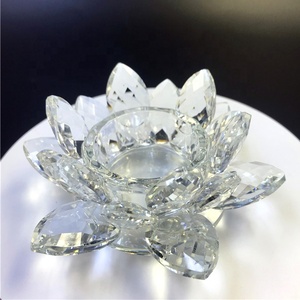 Templo o Decoración de casa de alta calidad buen precio portavotivas de vidrio de té de cristal de <span class=keywords><strong>lotus</strong></span> titular de la vela - Product Image 6