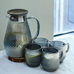 Ensemble 5 Pièces, Prix Usine, Emballage Boîte, Articles de Table pour Maison et Cuisine, Carafe <span class=keywords><strong>à</strong></span> Eau Froide, Pichet et Tasses en <span class=keywords><strong>Verre</strong></span> - Product Image 3