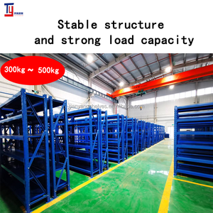 מחסן תעשייתי מדף אחסון תעשייתי מדף כבד חובה מדפים מערכות רסק פלדה מקורי כיסוי שחור לבן כחול - Product Image 6