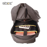 Sac à bandoulière décontracté résistant à l'eau SBOX, style basique, sac d'école, sac à dos multifonction pour ordinateur portable