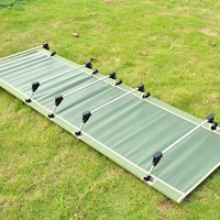 Lit de camping portable ultraléger pliable et réglable pour l'extérieur