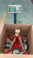 Support de tuyau à double rouleau réglable en hauteur à quatre pattes