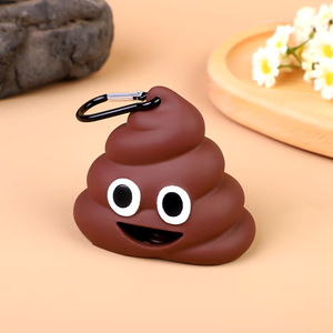 Dispensador de Bolsas de Basura Desechables Portátiles con Forma de Caca, con Clip, Sostenible y Conveniente para Caminar al Aire Libre - Product Image 2
