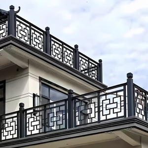 Pagar penjaga tahan korosi paduan aluminium Modern Garansi 3 tahan-diy Villa halaman luar ruangan pagar balkon Total - Product Image 1