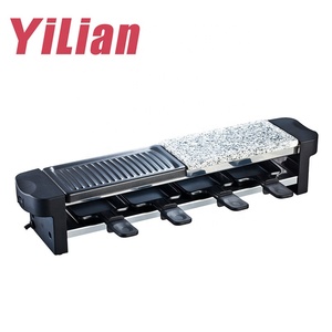 Offre Spéciale 4 palettes contrôle de la température cuisine balcon électrique Portable barbecue Raclette Grill couverture de table barbecue Grill - Product Image 5