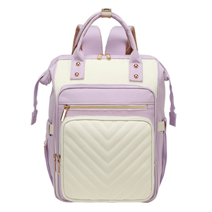 Colortravel Fashion Portable Polyester Diaper <b>Backpack</b> <b>Large</b> Capacity Waterproof Travel Insulated Pockets Baby Care All Seasons - Product Image 1