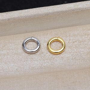 Anneau ouvert en argent S925 de 8,3 mm avec boucle épaisse, composants et trouvailles de bijoux DIY, peut accueillir un pendentif 4794 - Product Image 3
