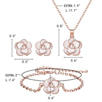 Collier et boucles d'oreilles plaqués or pour mariage, ensemble de bijoux assortis pour banquet