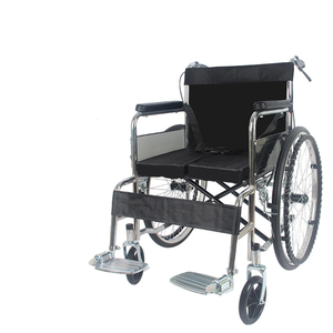 كرسي متحرك خفيف الوزن من الفولاذ مقاس 24 بوصة لمرضى الشلل الدماغي بسعر رخيص، مع مقعد ناعم، وملحق للمستخدمين من ذوي الإعاقة ذوي العجلات الكبيرة بعد الكسور - Product Image 3