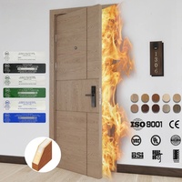 Porte en bois insonorisée et ignifugée certifiée Zonle, design moderne, résistance au feu 20/30/45/60/90 minutes pour hôtel