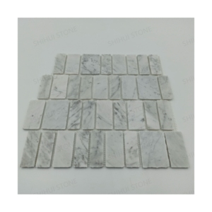 UnionStone Hot <b>Sale</b> Carrara White Marble Square Natural Split Edge Mosaic Tile <b>for</b> Bathroom Tiles Polished Backsplash - Product Image 1