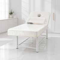 Table de massage électrique inclinable pour soins cosmétiques et extensions de cils avec coussin en mousse à mémoire de forme pour salon