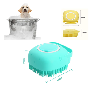 Cepillo de Baño de Silicona Suave para Perros, Cepillo de Aseo para Mascotas, Dispensador de Champú para Baño, Cepillo de Ducha para Perros y Gatos - Product Image 5