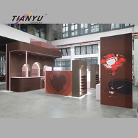 Vernis à ongles réutilisable en forme de U pour stand d'exposition de cosmétiques Beauté personnalisée rétroéclairée avec étagère