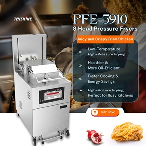 Freidora a presión de 8 cabezales estilo Henny Penny, rendimiento de alta eficiencia, freidora continua de acero inoxidable de múltiples capas Kfc - Product Image 2
