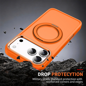 เคสหรูสำหรับ iPhone 18 Pro Max เคสซิลิโคนเจลแม่เหล็ก หมุนได้ 360 องศา พร้อมขาตั้งแบบซ่อน ป้องกันรอบด้าน สำหรับ iPhone 18 Pro - Product Image 6