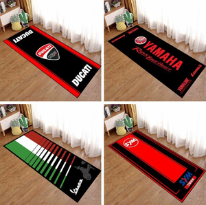 Motorcycle Logo Novelty Stain Resistant Non-Slip Rubber <b>Floor</b> <b>Mats</b> Loop Pile Modern Design Washable Customized Color Office Use - Product Image 4