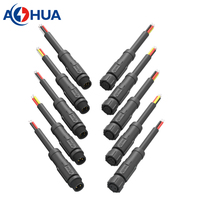 Fil électrique de cloison ODM OEM M8 2pin 3A 12V connecteur de prise étanche sur moulage fabricant de Shenzhen