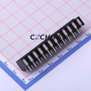 JL212R-50012B01 Spring Terminal Block Bent Lead Through Hole,P=5mm Connector 1x12P 5mm Black Right Angle Insert - Product Image 2