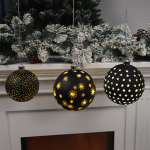 Novedad 2026: <span class=keywords><strong>Bolas</strong></span> de Cristal Grabadas y Pintadas para Colgar, Decoración Navideña, Adornos Colgantes para Techo - Product Image 4