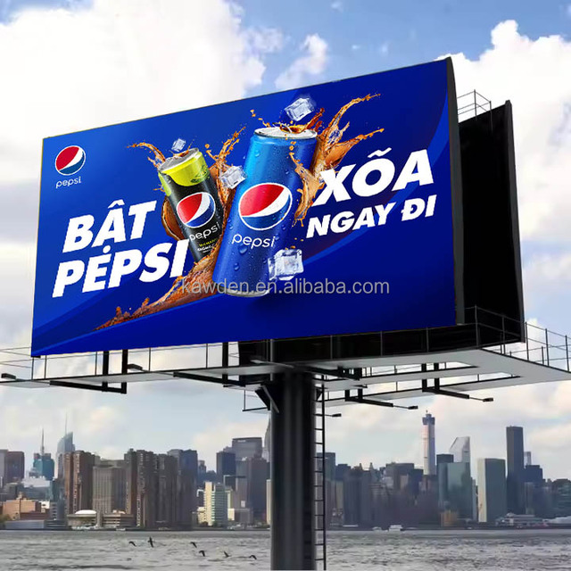 Fixed Installation Iron Exterior LED Sign Board LED Advertising Giant Screens Outdoor Matrix Double Sided Display Screen